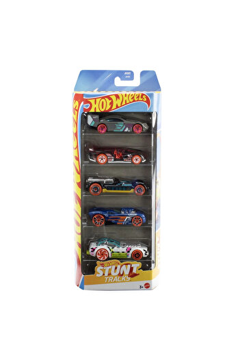 mattel SET OF 5 CARS HOT WHEELS STUNT TRACKS