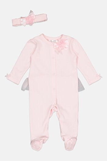 Rock A Bye Baby Boutique Toddlers Girl 2 Pieces Textured Bodysuit With Headband Set