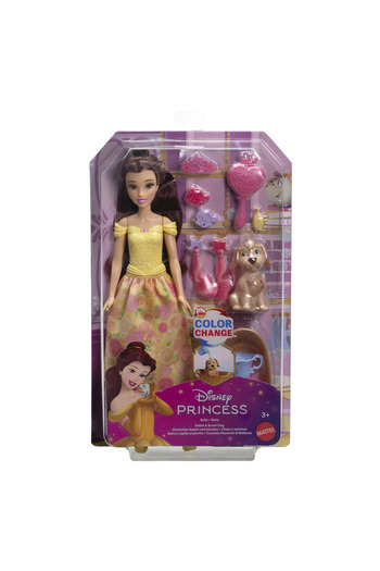 mattel DISNEY PRINCESS BELLA DOLL WITH DOG AND ACCESSORIES