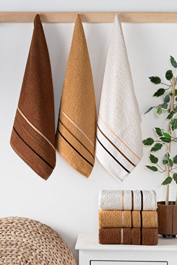 DNZGÜLCAN Mira 6-Piece 100% Cotton Towel Set |   Body and Bath Towel |   50X90 cm