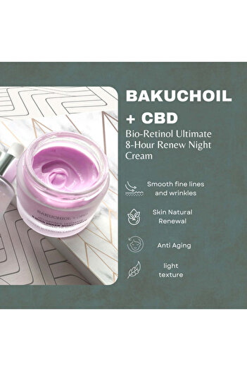 London Botanical Laboratories Bakuchiol + CBD | Bio-Retinol Ultimate 8-Hour Night Cream 50ml