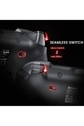 GameSir Switch/PC/Mobile Controller with Charging Dock. Precision TMR sticks, 9 customizable buttons, and RGB lighting.