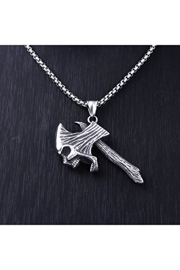 Other NORDIC VIKING AXE SKULL NECKLACE 350