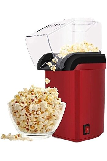 Generic Electric Popcorn Maker - Hot Air Popcorn Machine, Makes Up To 8 Cups (Red)