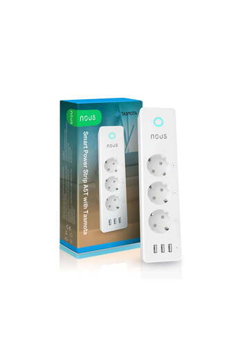 Nous Smart extension cord with 3 sockets and 3 USB ports, Nous, Tasmota, A5T