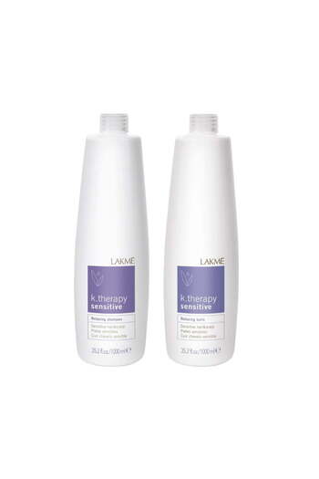 Lakme Set pentru scalp si par sensibil, Lakme, K.Therapy Sensitive, Sampon 1000ml + Balsam 1000ml