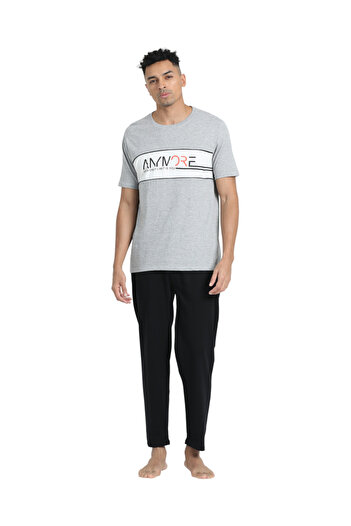 Victor and Jane By Styli Men Supersoft Printed T-Shirt and Pyjama Set