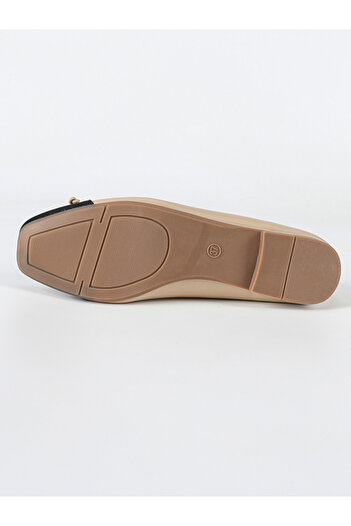 Sneak-a-Peek By Styli Color Block Bow Detail Ballerina Shoes