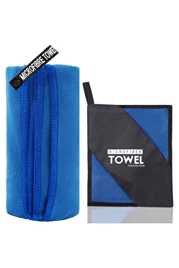 Bumbo Premium Microfiber Towel 200GSM, quick drying 152x76cm, blue