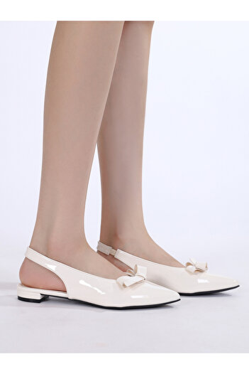 Sneak-a-Peek By Styli Bow Detail Pointed Toe Slingback Shoes