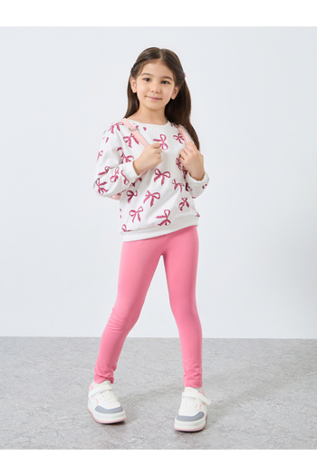 Styli Girls All-Over Printed Top and Legging Set