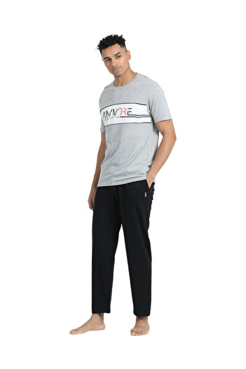 Victor and Jane By Styli Men Supersoft Printed T-Shirt and Pyjama Set