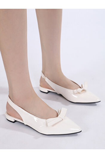 Sneak-a-Peek By Styli Bow Detail Pointed Toe Slingback Shoes