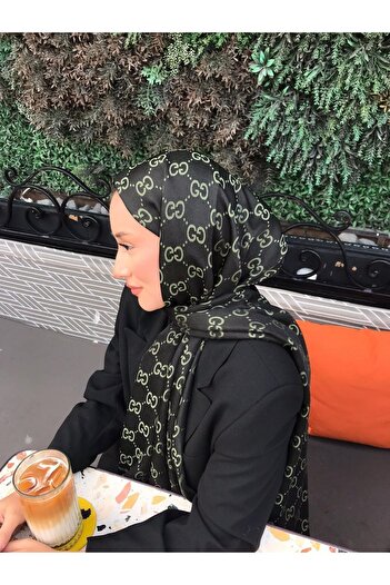 Modechic Collection G Pattern Khaki Double-Sided Shawl