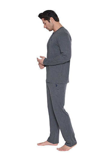 U.S. Polo Assn. Men's Anthracite Melange Pajama Set