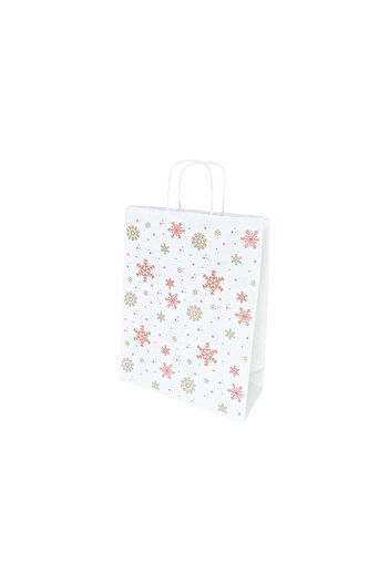 Papette Set of 10 Kraft Paper Bags with Pattern 9 Christmas 24 x 31(H) x 10cm
