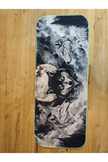 sgeteknoloji SGE TEKNOLOJİ 70X30 CM ФОСФОРНИЙ З ШВИМ МІСЯЦЬ І ВОВК ТЕМА НЕСКОЛЬЗЯЩАЯ ОСНОВА SPEED ПОВЕРХНЯ ГРАЛЬНИЙ МИШКА MOUSE P