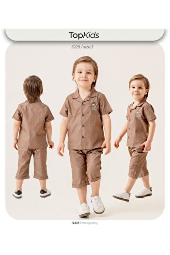 Top Kids Brown casual suit -