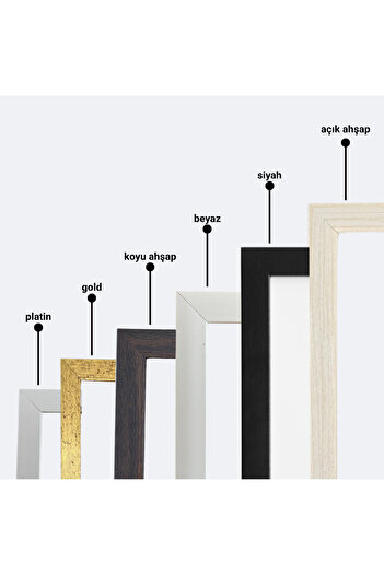 Araste Dekorasyon 50X70 Frame - Blank Frame - Photo Frame - Black Frame - Painting Frame - Poster Frame