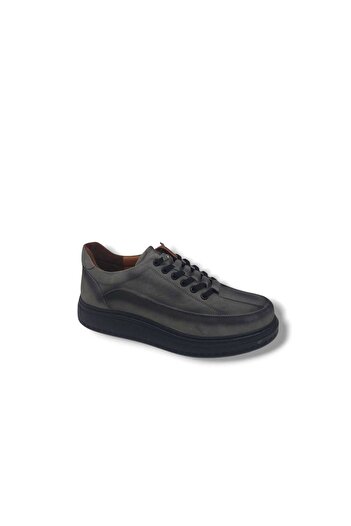 Zerhan Modesa 265 Men's Gray Crazy Leather Rubber Laced Poly Sole (Light) Shoes