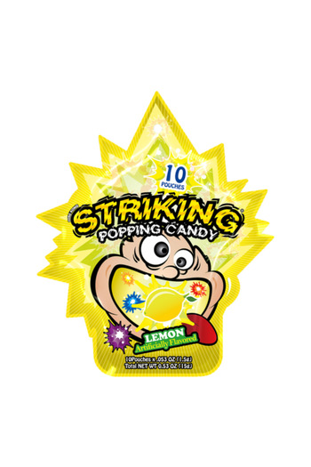 Striking Popping Candy 15g Lemon Flv x 6