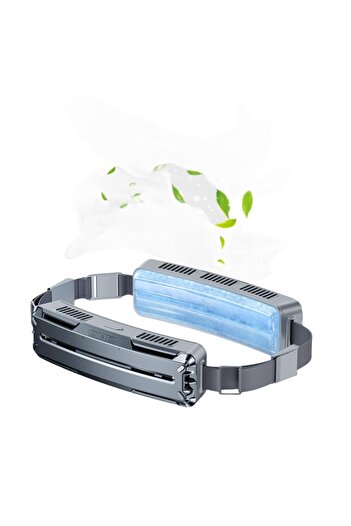 Generic مروحة حزام الثلج القابلة للارتداء - مبرد شخصي محمول بشحن USB مع 3 سرعات