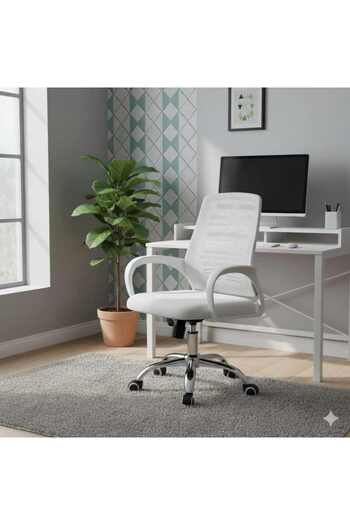 Generic White office chair whit wheel