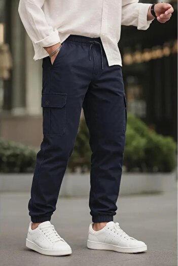 SERAZAT Cargo Pants with Cargo Pockets Cotton Lycra Elastic Leg Cargo Pants