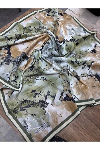 AGORATEKSTİL Women's Cotton Marble Pattern Scarf
