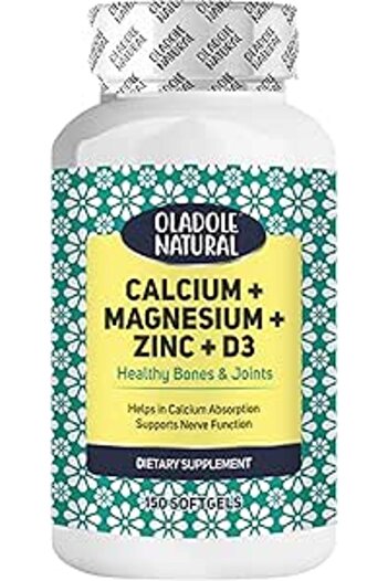 Oladole Natural Calcium, Magnesium, Zinc & Vitamin D Supplement 150 Tablets