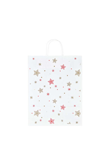 Papette Set of 10 Kraft Paper Bags with Pattern 4 Christmas 32 x 41(H) x 12cm