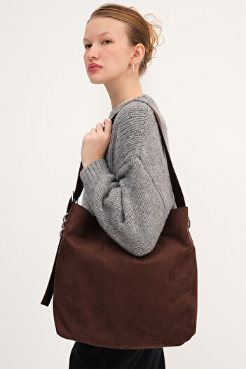 Addax Suede Tote Bag Ç1057