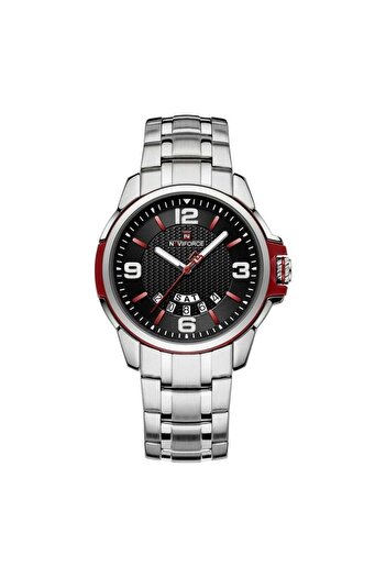 Naviforce Bărbați Ceas de Mână Cronograf Casual Quartz Analog Modă Elegant Argintiu Negru