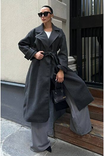 My Blog Dark Gray Frankfurt Coat - 408021
