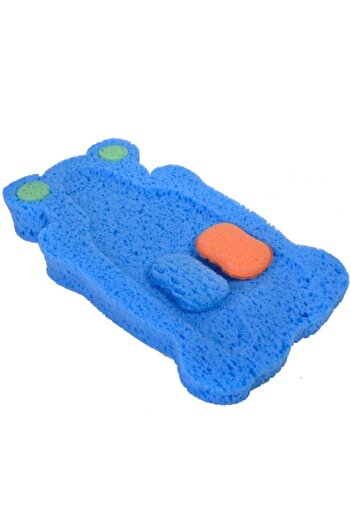 zola bath sponge support for babies and children, 48x24 cm, Blue + 2 sponges
