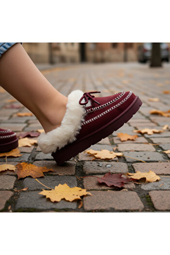 Lush Fashion Mocasini Dama Imblaniti din Piele Intoarsa Cod: LA328