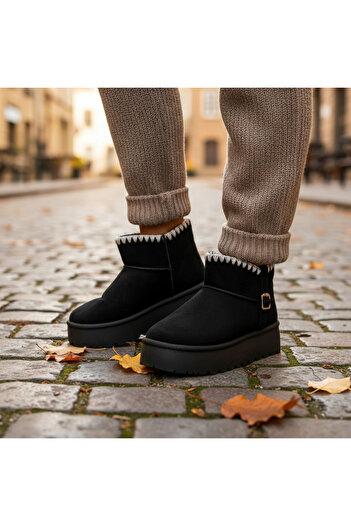 Lush Fashion Women's Fur-lined Ug-Type Suede Boots Code: VL255 (J0)