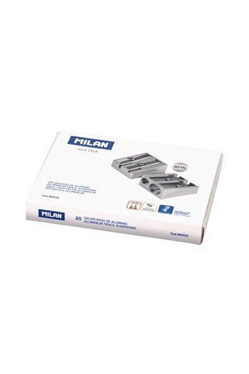 Milan Double Sharpeners, Color Silver, Material Metal, 20 pcs/set