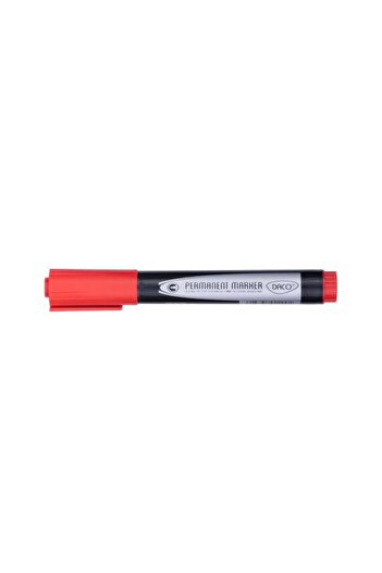 daço Permanent Marker, Color Red, Tip 3 mm, 12 pcs/set