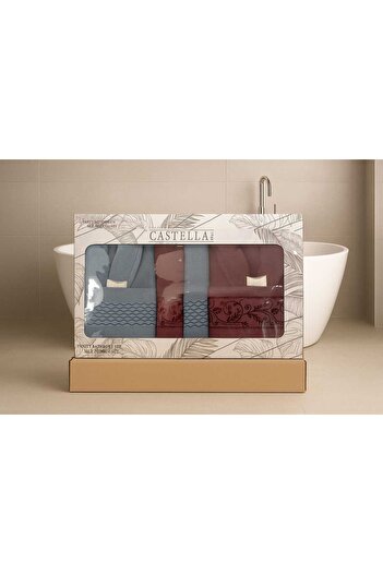 YÜNTEKS Castella 8 Piece 100% Cotton Boxed Dowry Family Bathrobe Set |   Bathrobe Set |   Dowry Set