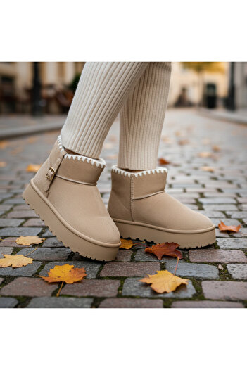 Lush Fashion Women's Fur-lined Ug-Type Suede Boots Code: VL255 (J0)