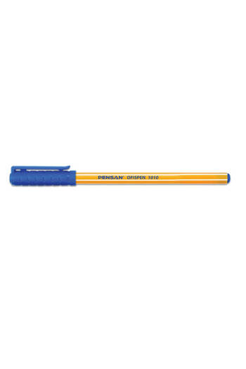 Pensan Pix cu bilă, culoare albastră, material plastic, vârf de 1 mm, cerneală albastră, set de 60 bucăți