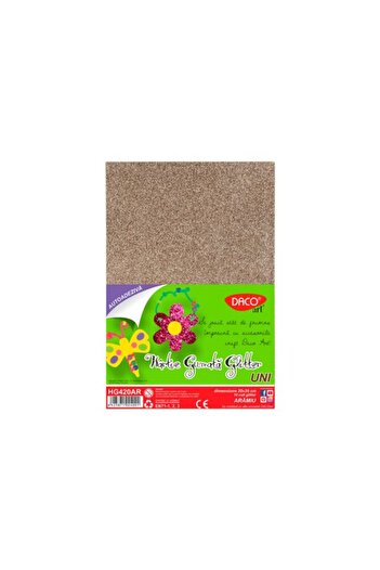 daço A4 Glitter Adhesive Paper, Color Copper, Material Paper, 10 Sheets