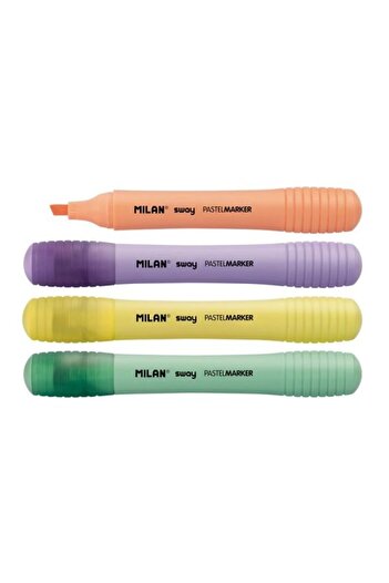 Milan Highlighters, Color Pastel Green, Material Plastic/Ink, Tip 2-4 mm, 4 pcs/set