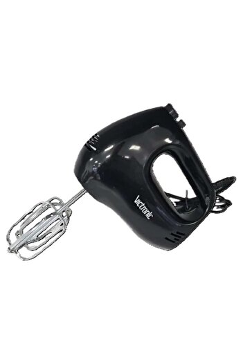 VICTRONIC VC1119 Hand Mixer, 200 W, 5 Speeds, 2 Dough Beaters & 2 Mixing Beaters (Chrome)