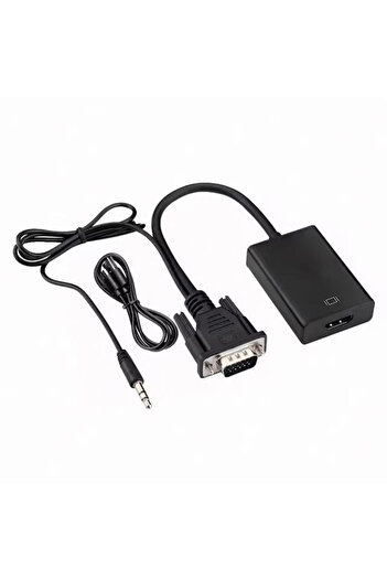 X-Level محول XCC7804 من VGA إلى HDMI مع مدخل صوت (كابل AUX بطول 45 سم وكابل VGA بطول 15 سم)