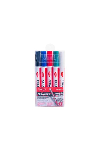 daço Ceramic Markers, Color Multicolor, Material Plastic/Ink, 5 pcs/set