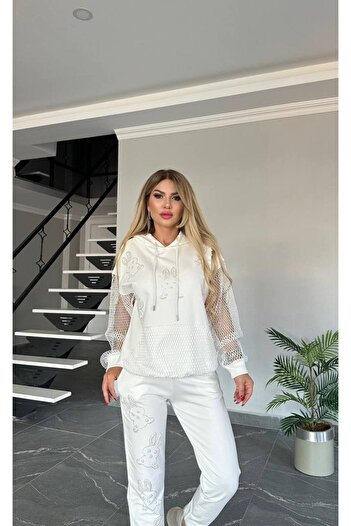 Bella Belluci New Season Mesh Tracksuit Set