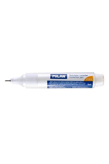 Milan Stilou corector, culoare alb, material plastic, capacitate 5 ml, set de 12 bucăți