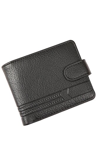 PriStyle Faux Leather Wallet - 11 Slots, ID/License Window, Coin Pocket, Black Marble